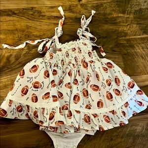 sweethoney Football Print Baby Dress
